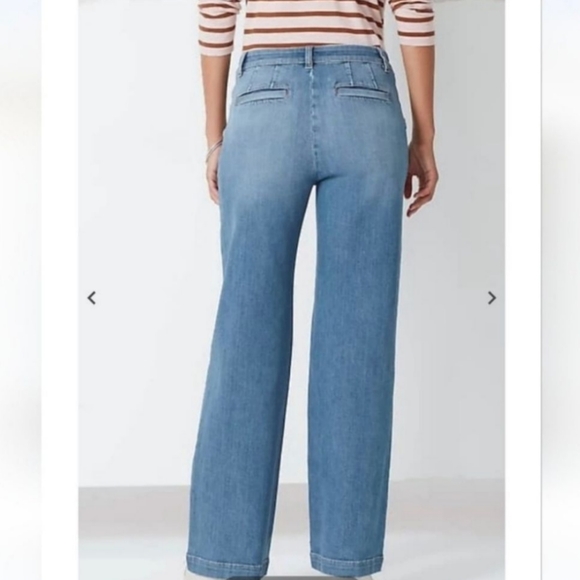 J. Jill Denim Full Leg Medium Wash Trousers Women’s Size 12 - Picture 2 of 6